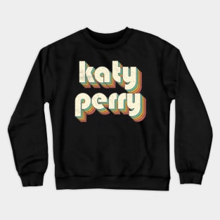 Retro Vintage Rainbow Katy Letters Distressed Style Crewneck Sweatshirt